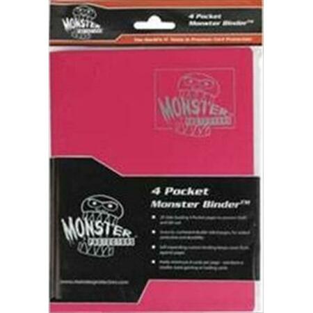 MONSTER BINDERS 4PHBK Binder 4 Pocket Monster Holofoil - Black MON4PHBK